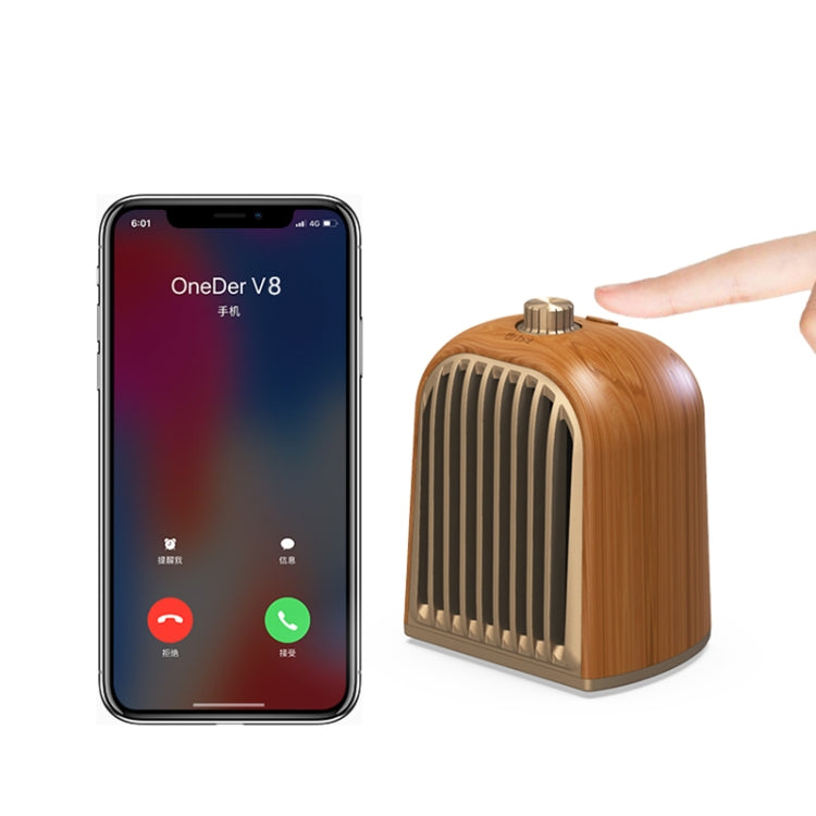 Oneder V8 Magnetic Suction Pair Stereo Sound Box Wireless Bluetooth Speaker with Strap, Support Hands-free & TF Card & AUX & USB Drive(Bronze) - Desktop Speaker by OneDer | Online Shopping UK | buy2fix