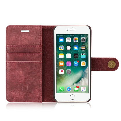 DG.MING For iPhone SE 2020 & 8 & 7  Crazy Horse Texture Horizontal Flip Detachable Magnetic Protective Case with Holder & Card Slots & Wallet(Red) - More iPhone Cases by DG.MING | Online Shopping UK | buy2fix