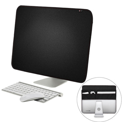 For 21 inch Apple iMac Portable Dustproof Cover Desktop Apple Computer LCD Monitor Cover with Pocket, Size: 54.5x38.1cm(Black) - Others Accessories by buy2fix | Online Shopping UK | buy2fix