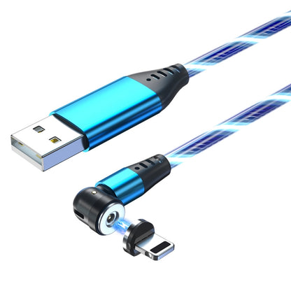 2.4A USB to 8 Pin 540 Degree Bendable Streamer Magnetic Data Cable, Cable Length: 1m(Blue) - Charging Cable & Head by buy2fix | Online Shopping UK | buy2fix