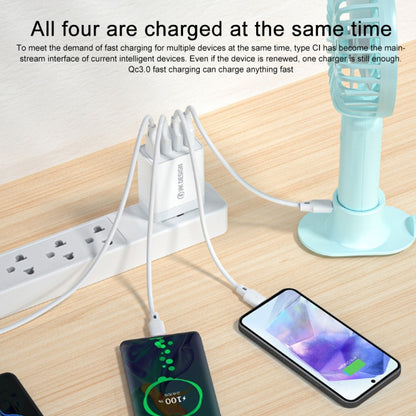 WK WP-U125 Youpin Series 18W QC3.0 4 USB Ports Fast Travel Charger, EU Plug - USB Charger by WK | Online Shopping UK | buy2fix