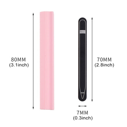 Magnetic Sleeve Silicone Holder Grip Set for Apple Pencil (Pink) - Pencil Accessories by buy2fix | Online Shopping UK | buy2fix