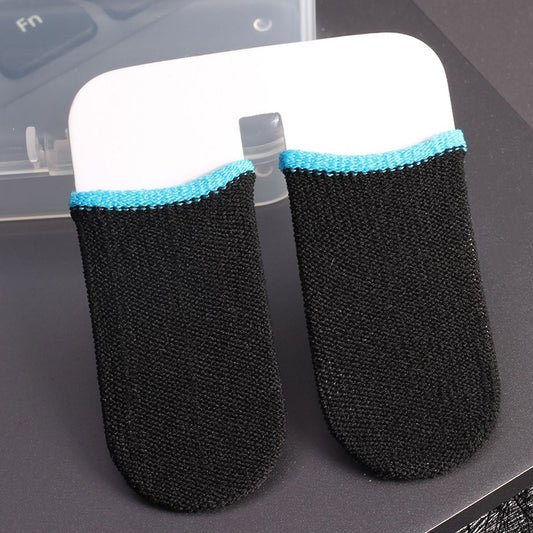 1 Pair Carbon Fiber Touchscreen Anti-slip Anti-sweat Gaming Finger Cover for Thumb / Index Finger (Blue) - Gaming Finger Sleeves by buy2fix | Online Shopping UK | buy2fix