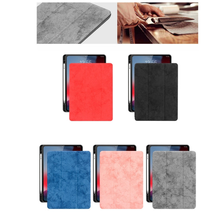 Horizontal Flip Leather Case with Pen Slot  Three-folding Holder & Wake-up / Sleep Function for iPad Air 13 2024 / Pro 12.9 (2018)(Blue) - More iPad Cases by buy2fix | Online Shopping UK | buy2fix