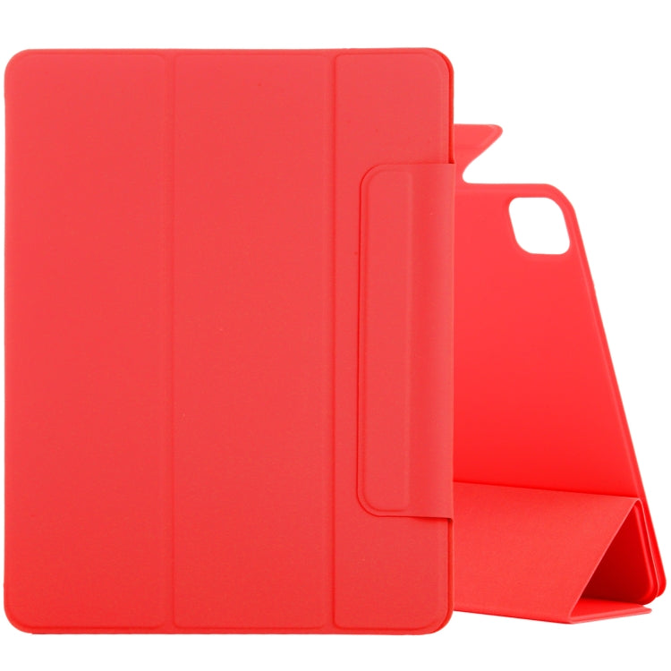 For iPad Air 13 2024 / Pro 12.9 2020 Double-sided Magnetic Flip PU Leather Tablet Case With Holder & Sleep / Wake-up Function(Red) - iPad Pro 12.9 (2020) Cases by buy2fix | Online Shopping UK | buy2fix