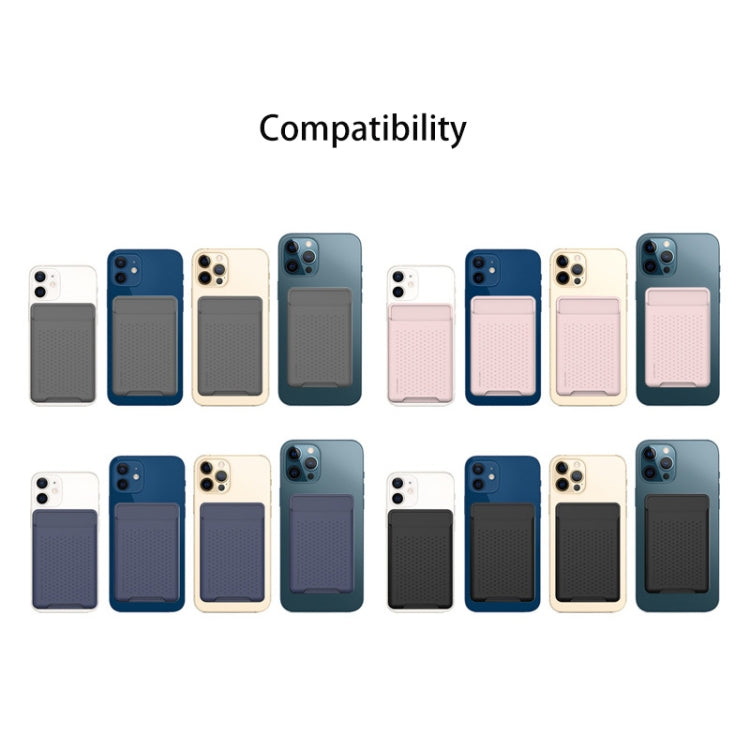 For iPhone 13 Series / iPhone 12 Series Silicone Wallet Pouch Card Case Anti-degaussing Card Holder Magsafing Magnetic Sticker(Black) - Others Accessories by buy2fix | Online Shopping UK | buy2fix