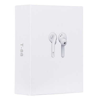 T-88 TWS Bluetooth V5.0 Wireless Stereo Earphones with Magnetic Charging Box(White) - TWS Earphone by buy2fix | Online Shopping UK | buy2fix