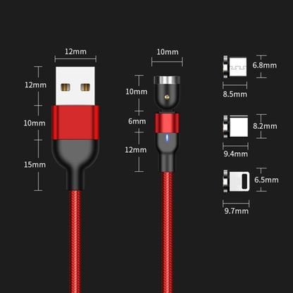 2m 2A Output USB to 8 Pin Nylon Braided Rotate Magnetic Charging Cable(Purple) - Charging Cable & Head by buy2fix | Online Shopping UK | buy2fix