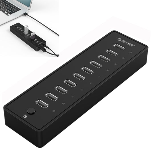 ORICO P10-U2-V1 10 USB 2.0 Ports HUB, Specification: US Plug - USB HUB by ORICO | Online Shopping UK | buy2fix