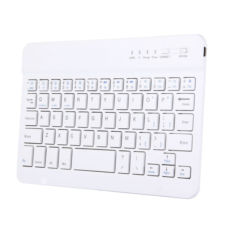 Portable Bluetooth Wireless Keyboard, Compatible with 10 inch Tablets with Bluetooth Functions (White) - Universal Keyboard by buy2fix | Online Shopping UK | buy2fix