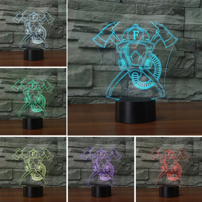 Fire Mask Shape 3D Colorful LED Vision Light Table Lamp, USB & Battery Version - Novelty Lighting by buy2fix | Online Shopping UK | buy2fix