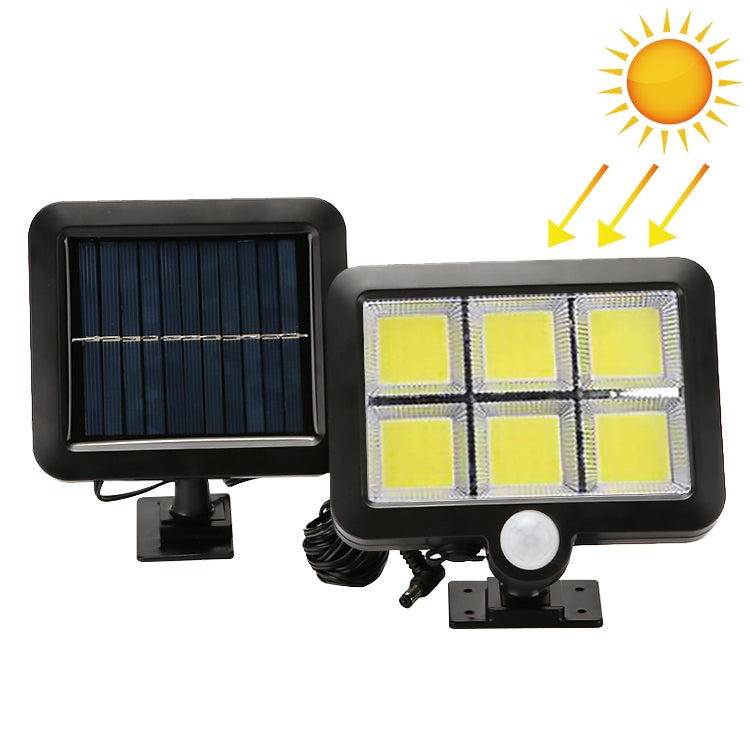 Solar Wall Light Six Grid Separate Human Body Induction Garden Light Waterproof Outdoor Lighting Street Light - Solar Lights by buy2fix | Online Shopping UK | buy2fix