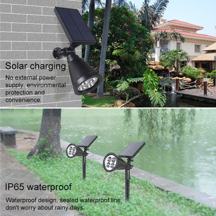 4 LEDs Solar Powered Lawn Spotlight IP65 Waterproof Outdoor Garden Landscape Lamp (Colorful Light) - Solar Lights by buy2fix | Online Shopping UK | buy2fix