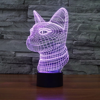 Side Face Cat Style 3D Touch Switch Control LED Light , 7 Color Discoloration Creative Visual Stereo Lamp Desk Lamp Night Light - Novelty Lighting by buy2fix | Online Shopping UK | buy2fix