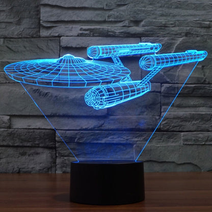 Star Trek Battleship Style 3D Touch Switch Control LED Light , 7 Color Discoloration Creative Visual Stereo Lamp Desk Lamp Night Light - Novelty Lighting by buy2fix | Online Shopping UK | buy2fix