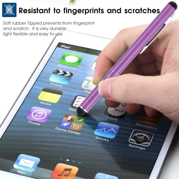 Universal Three Rings Mobile Phone Writing Pen (Purple) - Stylus Pen by buy2fix | Online Shopping UK | buy2fix