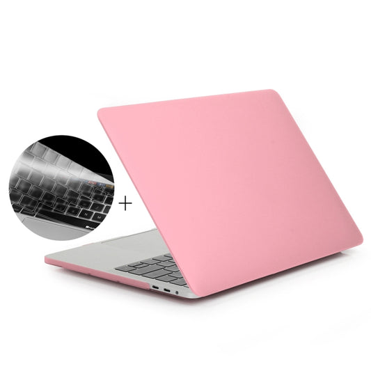 ENKAY Hat-Prince 2 in 1 Frosted Hard Shell Plastic Protective Case + US Version Ultra-thin TPU Keyboard Protector Cover for 2016 New MacBook Pro 13.3 inch without Touchbar (A1708)(Pink) - MacBook Pro Cases by ENKAY | Online Shopping UK | buy2fix