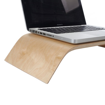 SamDi Artistic Wood Grain Desktop Holder Stand Cradle for Apple Macbook, ASUS, Lenovo - MacBook Holder by buy2fix | Online Shopping UK | buy2fix