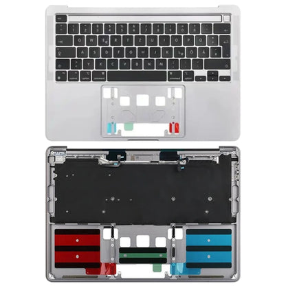 For Macbook Pro 13 inch 2021 A2338 C-side Cover + UK Edition Key Board (Silver) - Bottom Cover by buy2fix | Online Shopping UK | buy2fix