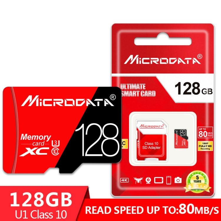 MICRODATA 128GB High Speed U3 Red and Black TF(Micro SD) Memory Card - Micro SD Card by MiCRODATA | Online Shopping UK | buy2fix