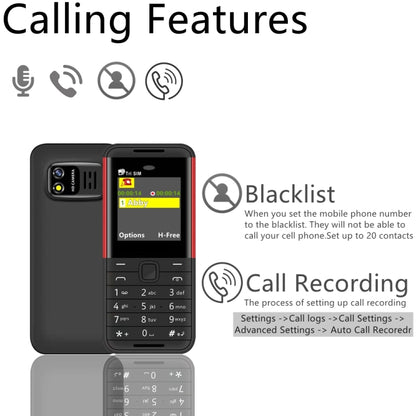 SERVO BM5310 Mini Mobile Phone, Russian Key, 1.33 inch, MTK6261D, 21 Keys, Support Bluetooth, FM, Magic Sound, Auto Call Record, GSM, Triple SIM (Red) - SERVO by SERVO | Online Shopping UK | buy2fix