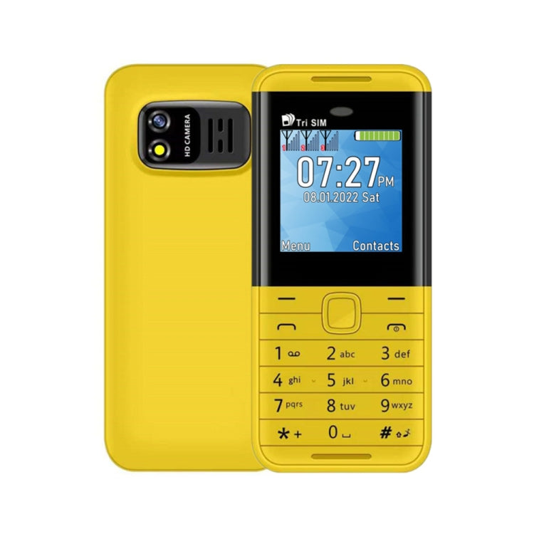 SERVO BM5310 Mini Mobile Phone, English Key, 1.33 inch, MTK6261D, 21 Keys, Support Bluetooth, FM, Magic Sound, Auto Call Record, GSM, Triple SIM (Yellow) - SERVO by SERVO | Online Shopping UK | buy2fix