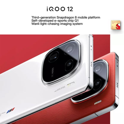 vivo iQOO 12, Triple Back Cameras, 12GB+256GB, Face ID / Fingerprint Identification, 6.78 inch Android 14 OriginOS 4 Snapdragon 8 Gen 3 Octa Core, OTG, NFC, Network: 5G, Support Google Play (White) - vivo by vivo | Online Shopping UK | buy2fix