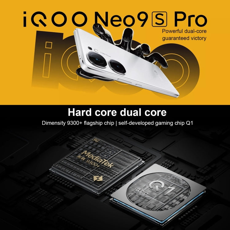 vivo iQOO Neo9S Pro, Dual Back Cameras, 12GB+512GB, Face ID / Fingerprint Identification, 6.78 inch Android 14 OriginOS 4 Dimensity 9300+ Octa Core, OTG, NFC, Network: 5G, Support Google Play (Black) - vivo by vivo | Online Shopping UK | buy2fix