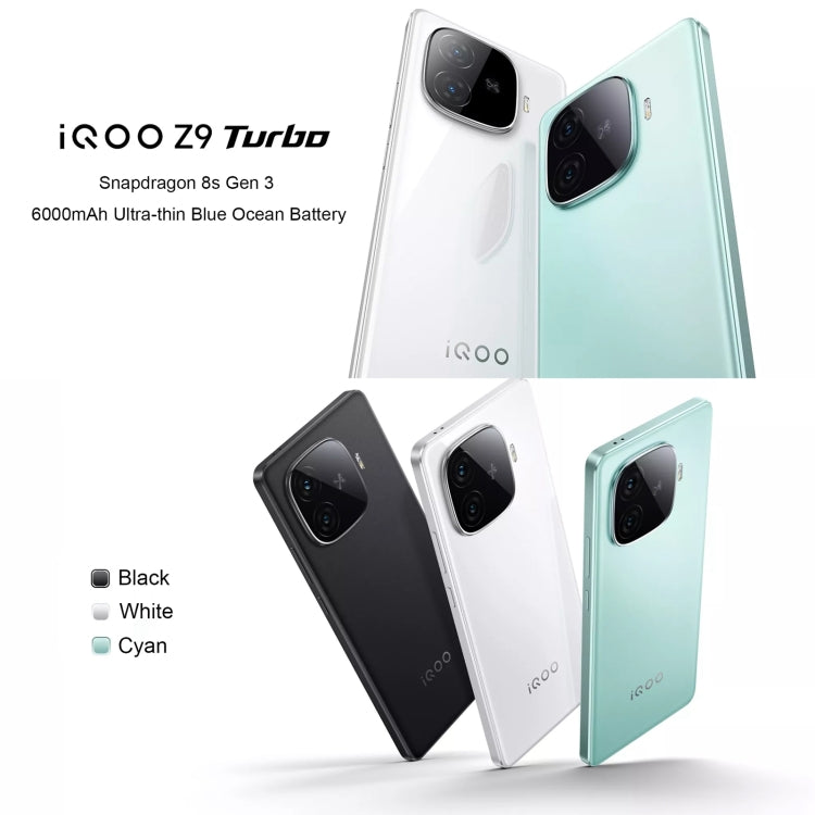 vivo iQOO Z9 Turbo, Dual Back Cameras, 12GB+512GB, Face ID Screen Fingerprint Identification, 6.78 inch Android 14.0 OriginOS 4 Snapdragon 8s Gen 3 Octa Core 3.0GHz, OTG, NFC, Network: 5G, Support Google Play (Mint Green) - vivo by vivo | Online Shopping UK | buy2fix