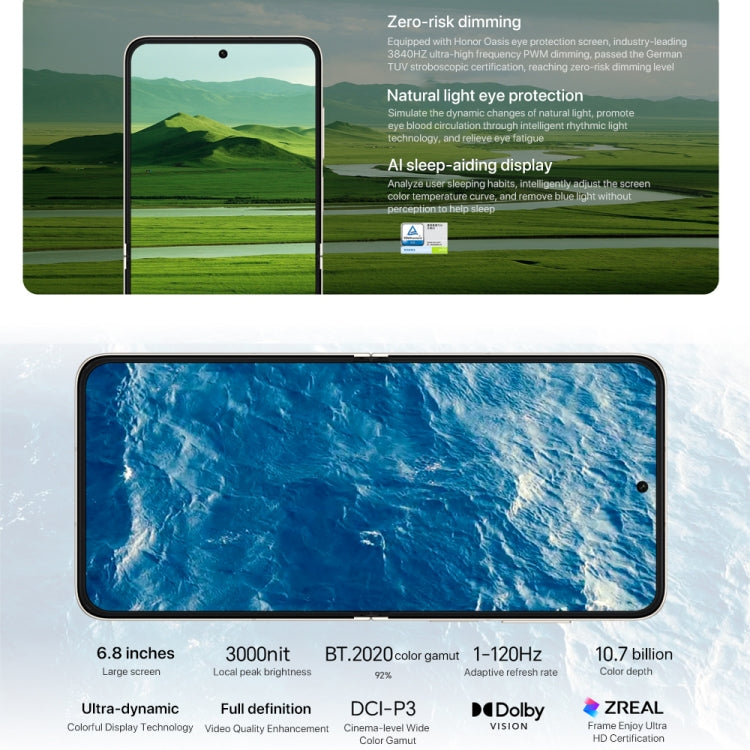 Honor Magic V Flip, 12GB+256GB, 6.8 inch + 4.0 inch Screen MagicOS 8.0 Snapdragon 8+ Gen 1 Octa Core, Network: 5G, NFC, OTG (Black) - Honor by Huawei | Online Shopping UK | buy2fix