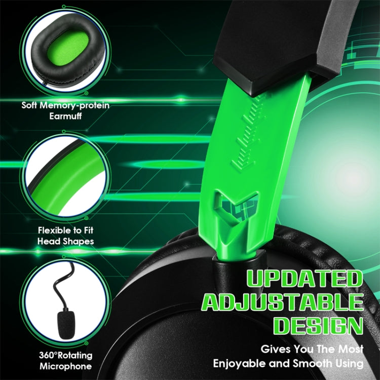 KOTION EACH G3100 Stereo Bass Gaming Headset with Omni-directional Mic,Cable Length: 1.7m(Black+Green) - Multimedia Headset by KOTION EACH | Online Shopping UK | buy2fix