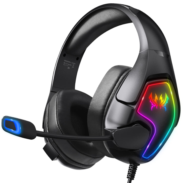 KOTION EACH G3000 3.5mm & USB Plug Stereo RGB Light Gaming Headset with Omni-directional Mic, Cable Length: 1.9m (Black) - Multimedia Headset by KOTION EACH | Online Shopping UK | buy2fix