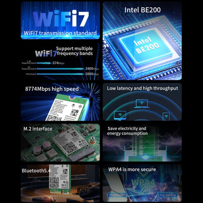 COMFAST CF-BE200-M WiFi7 BT5.4 Tri-Band Wireless Network Adapter M.2 Network WiFi Module - USB Network Adapter by COMFAST | Online Shopping UK | buy2fix