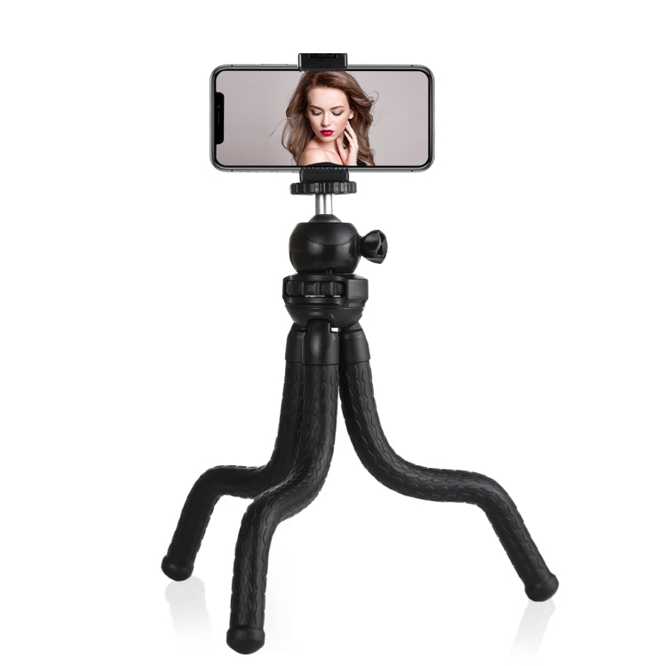 PULUZ Mini Octopus Flexible Tripod Holder with Ball Head & Phone Clamp + Tripod Mount Adapter & Long Screw for SLR Cameras, GoPro, Cellphone, Size: 30cmx5cm - Portable Mini Tripod by PULUZ | Online Shopping UK | buy2fix