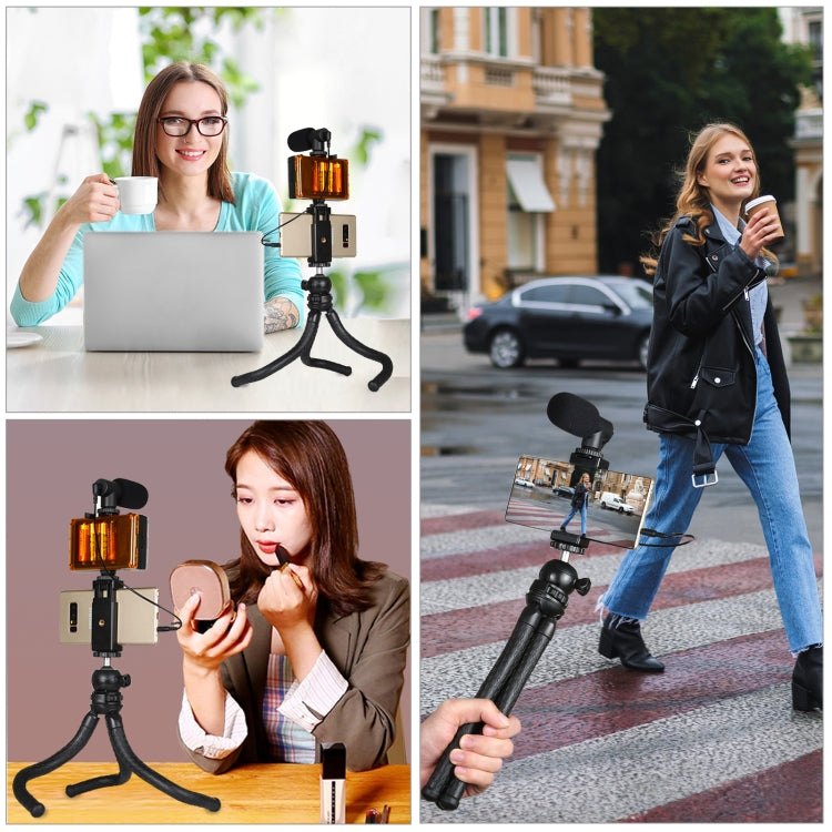 PULUZ Mini Octopus Flexible Tripod Holder with Ball Head & Phone Clamp + Tripod Mount Adapter & Long Screw for SLR Cameras, GoPro, Cellphone, Size: 30cmx5cm - Portable Mini Tripod by PULUZ | Online Shopping UK | buy2fix