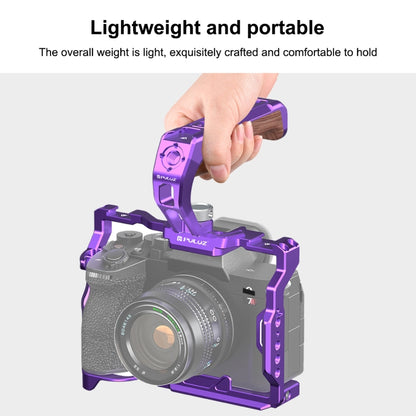 For Sony A7R5 / A7M4 PULUZ Metal Camera Cage Stabilizer Rig with Handle (Purple) - Camera Cage by PULUZ | Online Shopping UK | buy2fix