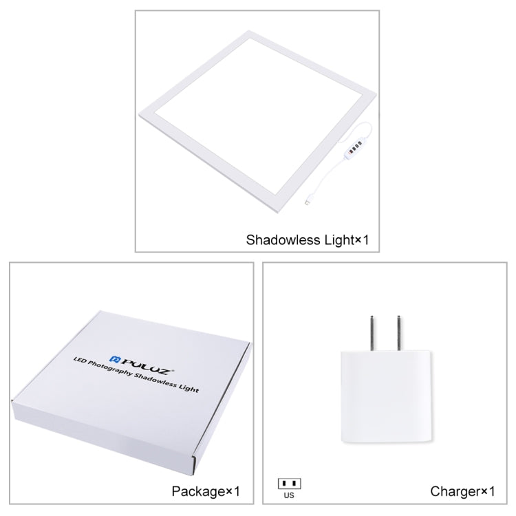 PULUZ 1000LM LED Acrylic No Polar Dimming Shadowless Light Pad with Switch for 40cm Photo Studio Box(US Plug) -  by PULUZ | Online Shopping UK | buy2fix