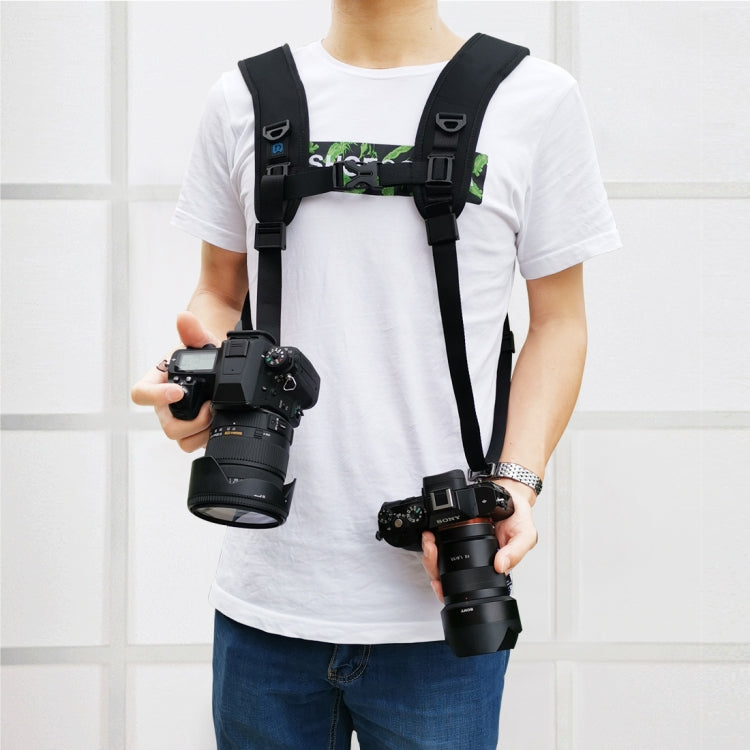 PULUZ Quick Release Double Shoulder Harness Soft Pad Decompression Foam Strap Belt for DSLR Digital Cameras - Camera Strap by PULUZ | Online Shopping UK | buy2fix