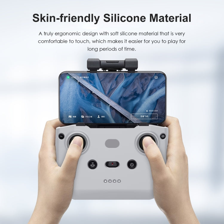 PULUZ Shockproof Anti-scratch Silicone Case For DJI Neo / Mini 3 / 3 Pro / Mavic 3 / Air 2S / Mini 2 RC-N2 / RC-N1 / RC-N3 Remote Control(Grey) - Cases & Bags by PULUZ | Online Shopping UK | buy2fix