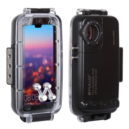 PULUZ PULUZ 40m/130ft Waterproof Diving Case for Huawei P20, Photo Video Taking Underwater Housing Cover(Black) - Huawei Cases by PULUZ | Online Shopping UK | buy2fix