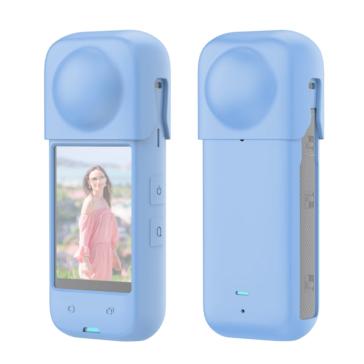 For Insta360 X4 PULUZ Full Body Dust-proof Silicone Protective Case (Blue) - Case & Bags by PULUZ | Online Shopping UK | buy2fix