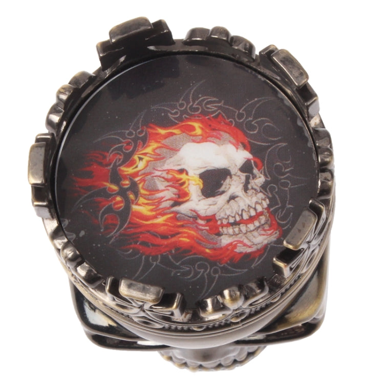 Skull King Style Zinc Alloy Double Layers Herb Tobacco Cigarette Grinder (Bronze) - Cigarette Box & Ashtrays by buy2fix | Online Shopping UK | buy2fix