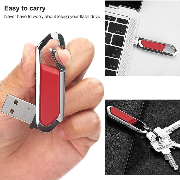 4GB Metallic Keychains Style USB 2.0 Flash Disk (Red)(Red) - USB Flash Drives by buy2fix | Online Shopping UK | buy2fix