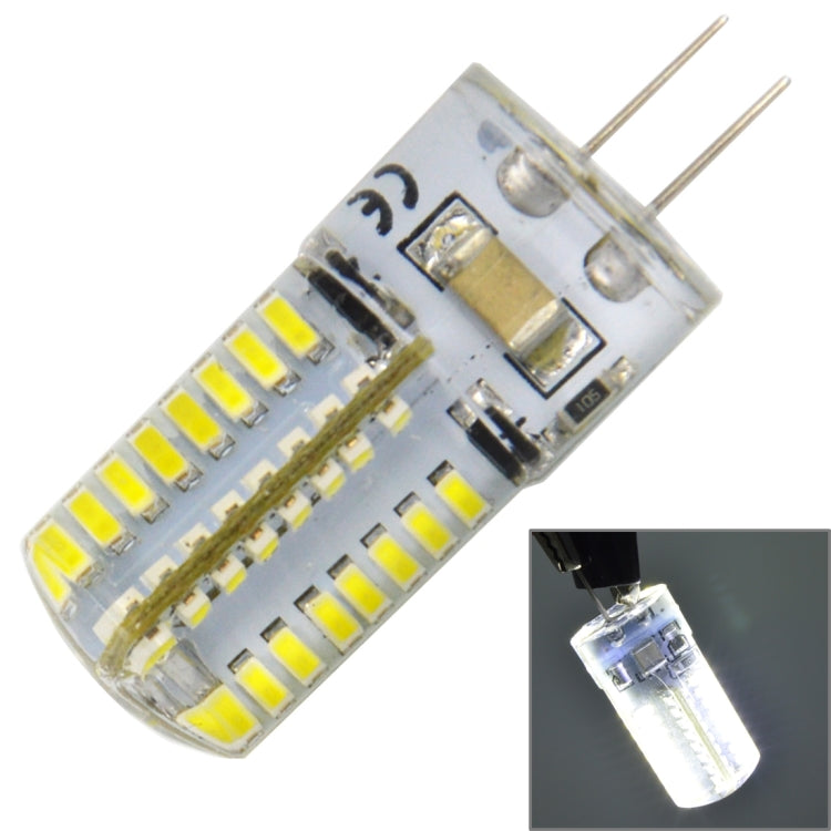 G4 4W 200LM  Silicone Corn Light Bulb, 64 LED SMD 3014, White Light, AC 220V - LED Blubs & Tubes by buy2fix | Online Shopping UK | buy2fix