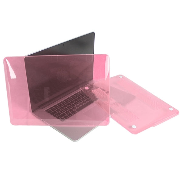 ENKAY for MacBook Pro Retina 15.4 inch (US Version) / A1398 4 in 1 Crystal Hard Shell Plastic Protective Case with Screen Protector & Keyboard Guard & Anti-dust Plugs(Pink) - MacBook Pro Cases by ENKAY | Online Shopping UK | buy2fix