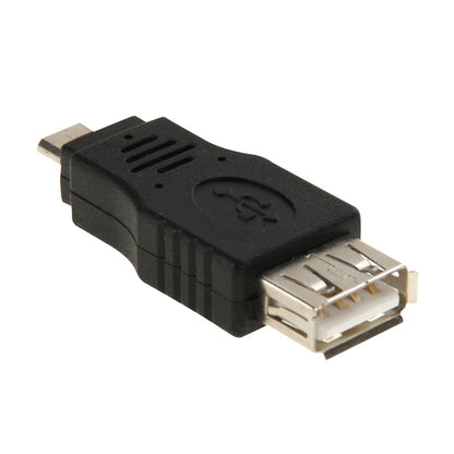 USB 2.0 A Female to Micro USB 5 Pin Male OTG Adapter(Black) - USB Adapter by buy2fix | Online Shopping UK | buy2fix