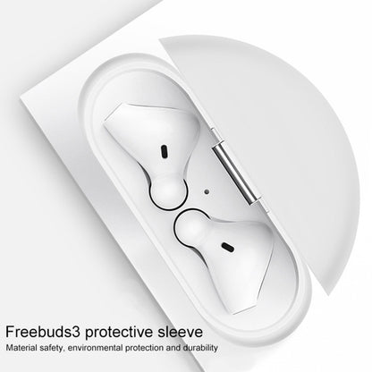 For Huawei FreeBuds 3 Silicone Wireless Bluetooth Earphone Protective Case Storage Box(White) - Huawei Earphone Case by buy2fix | Online Shopping UK | buy2fix