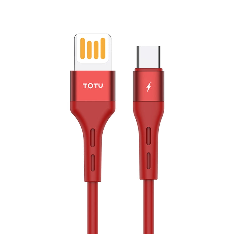 TOTUDESIGN BTA-028 Soft Series 3A Type-C / USB-C Silicone Charging Cable, Length: 1m (Red) - USB-C & Type-C Cable by TOTUDESIGN | Online Shopping UK | buy2fix