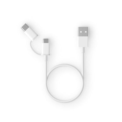 2.4A QC3.0 USB to Micro USB + USB-C / Type-C Fast Charging + Data Transmission TPE Data Cable, Cable Length: 30cm - Multifunctional Cable by buy2fix | Online Shopping UK | buy2fix