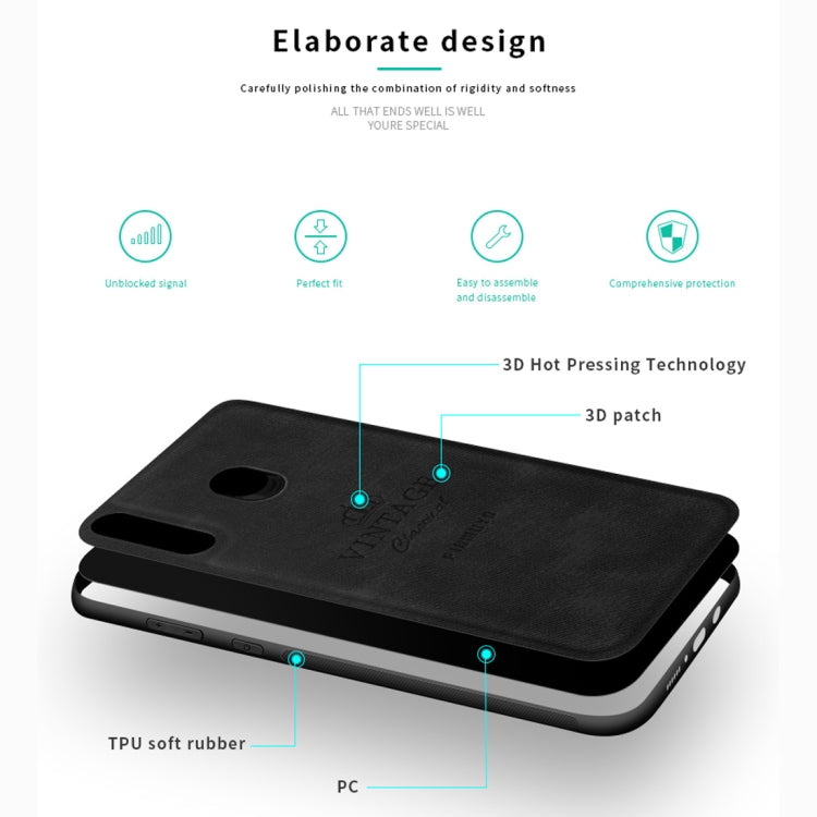 PINWUYO Shockproof Waterproof Full Coverage PC + TPU + Skin Protective Case for Galaxy M30 (Black) - Galaxy Phone Cases by PINWUYO | Online Shopping UK | buy2fix